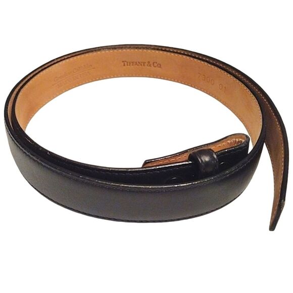 Tiffany & Co. Black Calfskin Belt, Size 32, Black - Picture 2 of 10